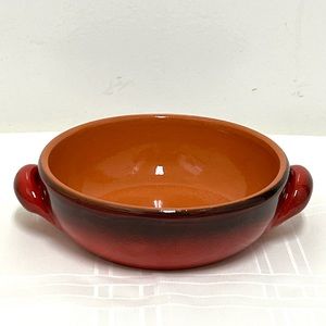 De Silva Terra Cotta Red Soup Bowl Italy